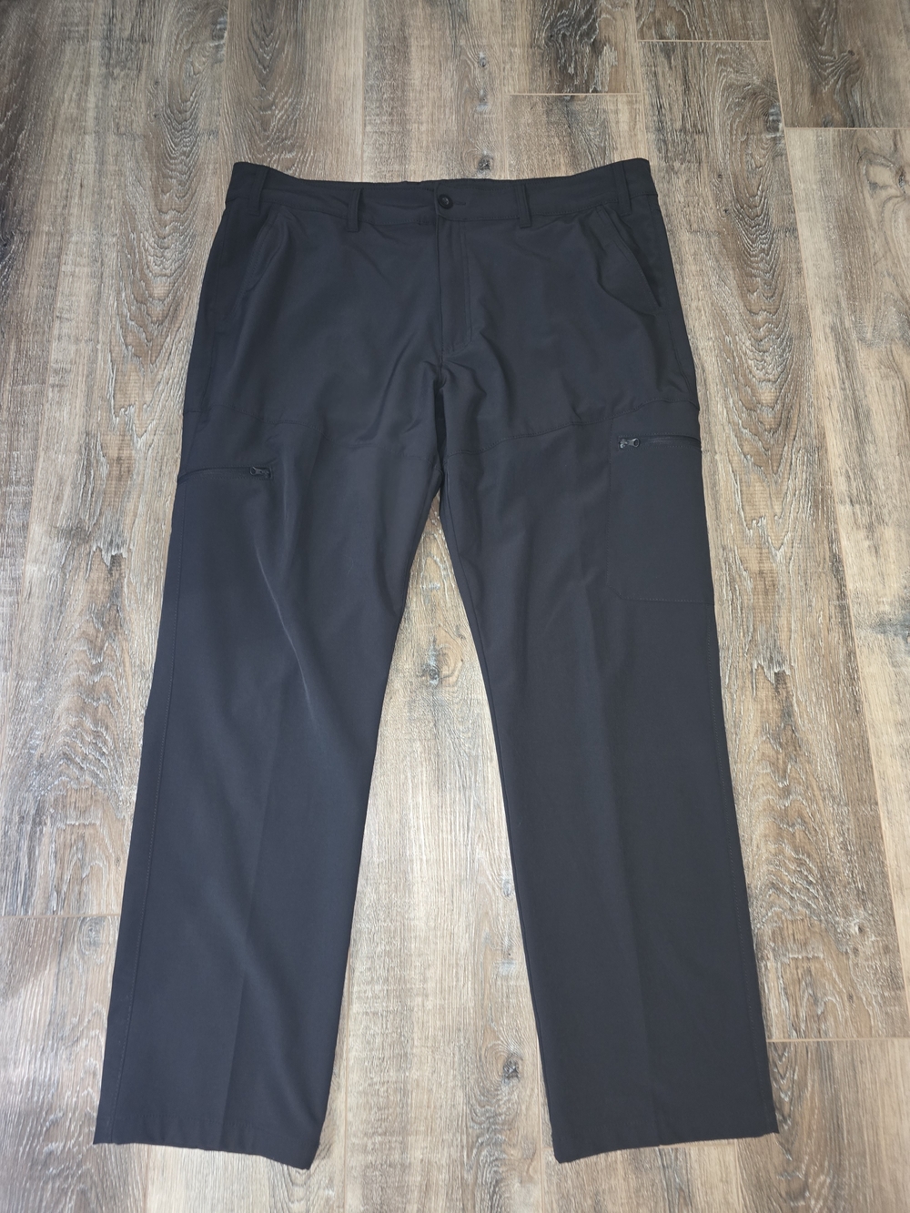 Magellan Pants Outdoors Mens 40W Classic Fit Stretch Moisture Wicking Black 32L